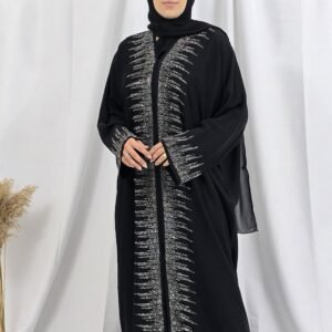 عباية الندى ستراس سوداء